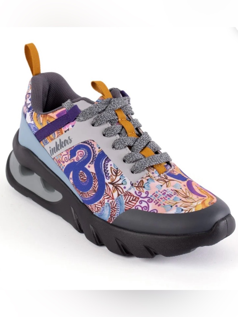 inkkas Bussi Trainers Floral and Snake Multicolor  Sneakers Sz 8